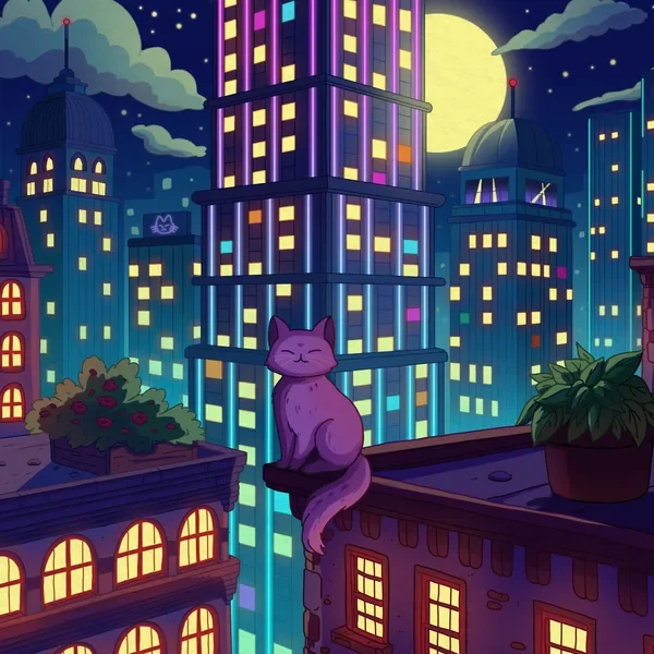 City Nights 2 album cover by Purrple Cat